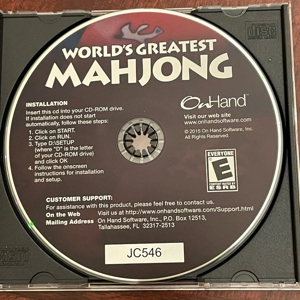 PC Game: World's Best Mahjong with 3 complete Mahjong games.